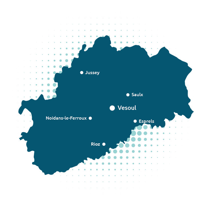 Carte de la CPTS du Bassin Vésulien (Haute-Saône)